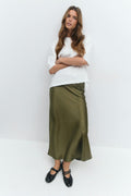 Satin skirt - Crème