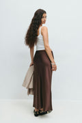 Satin skirt - Egret