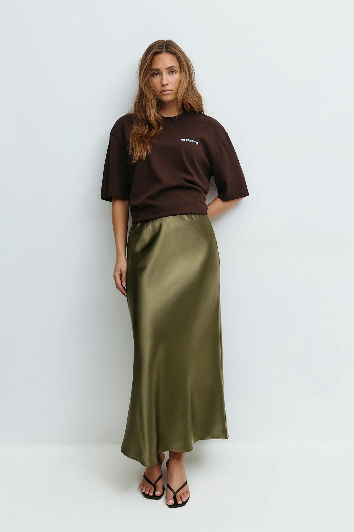 Satin skirt - Jaune