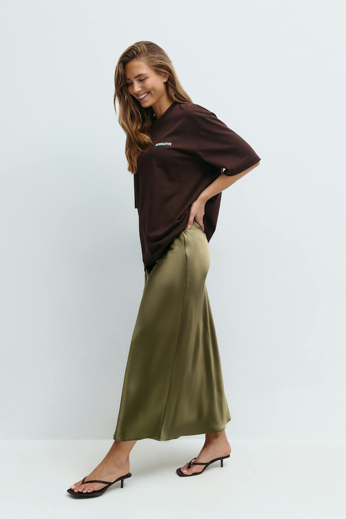 Satin skirt - Jaune