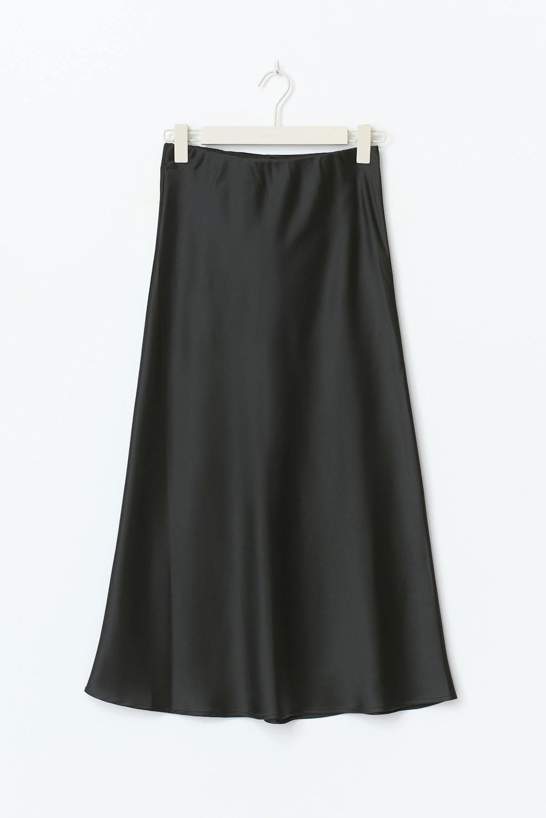 Tall satin skirt - Noir