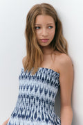 Y one layer multi top - Blue/aop