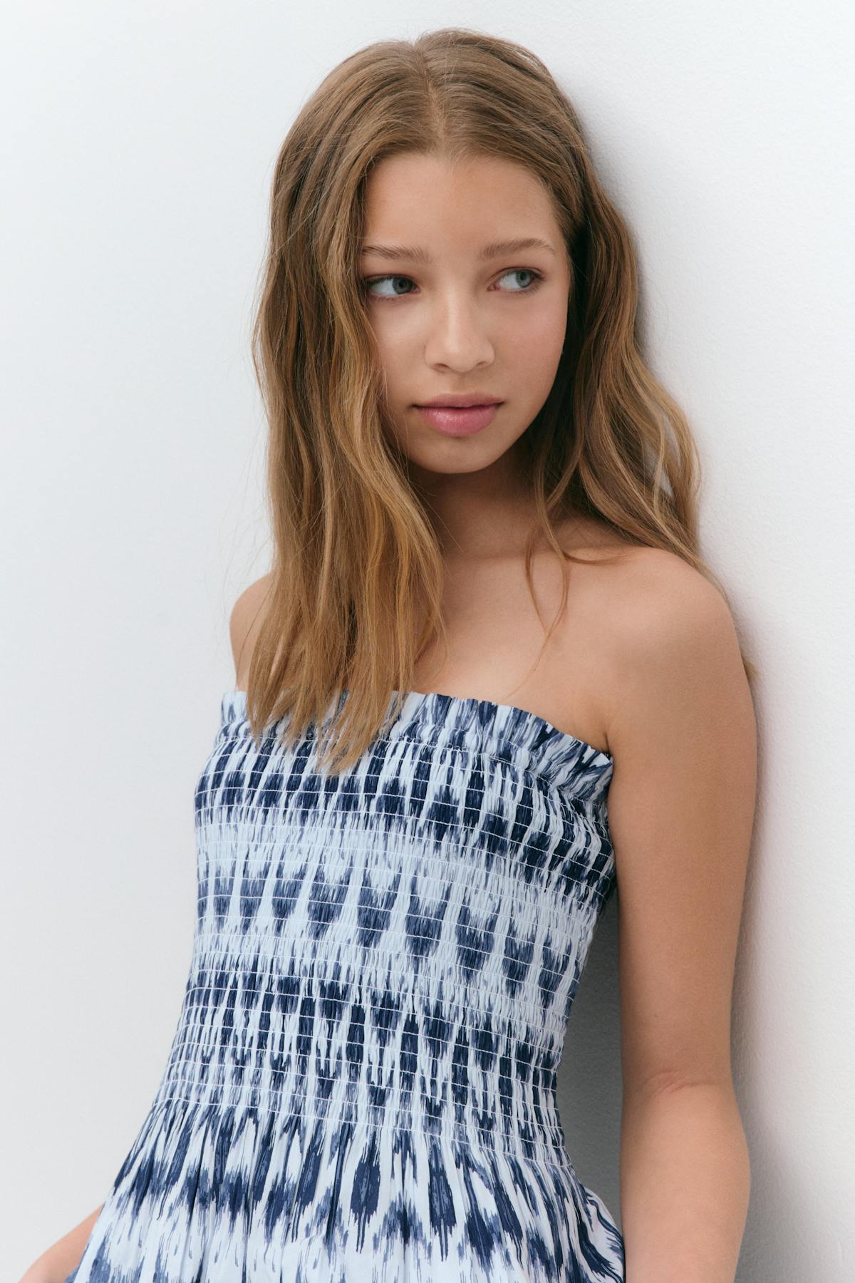 Y one layer multi top - Blue/aop
