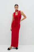 Soft touch scarf dress - Noir