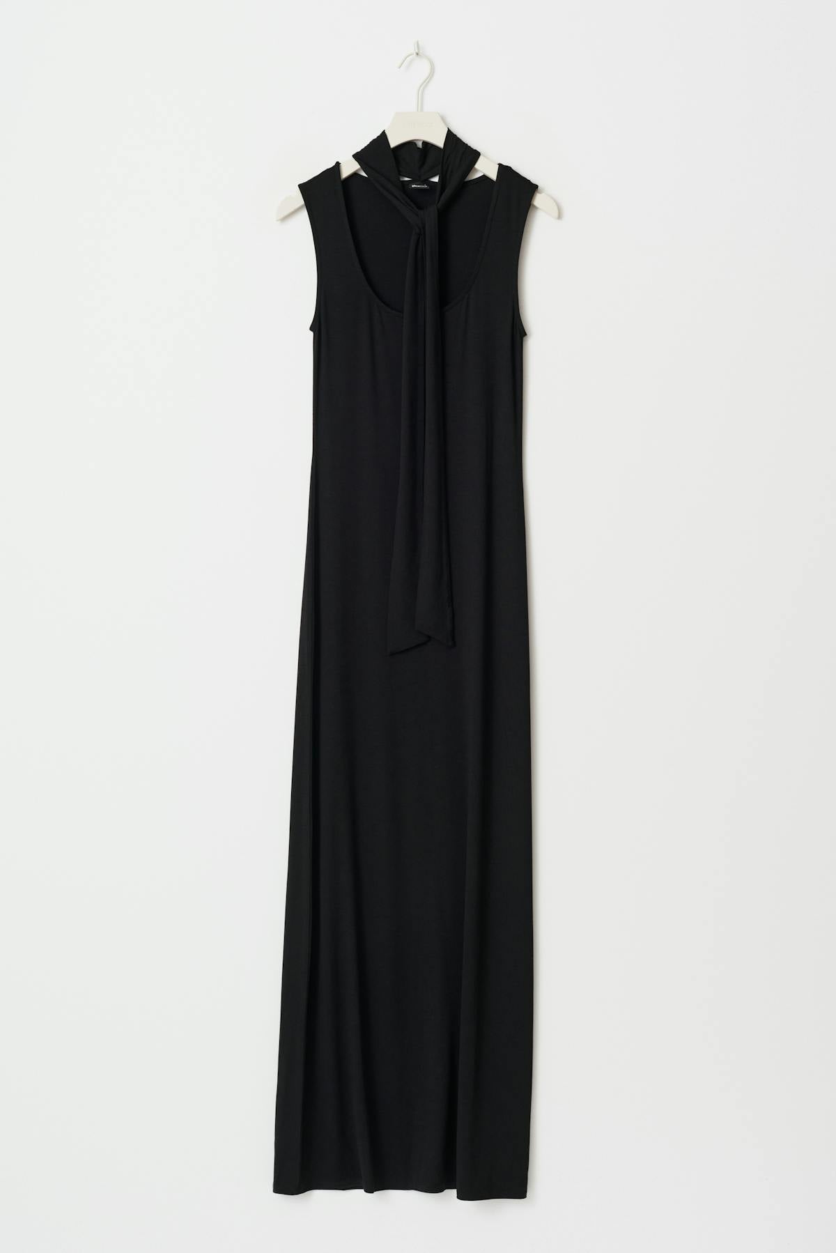 Soft touch scarf dress - Noir