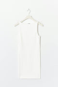 Boatneck mini dress - Blanc cassé