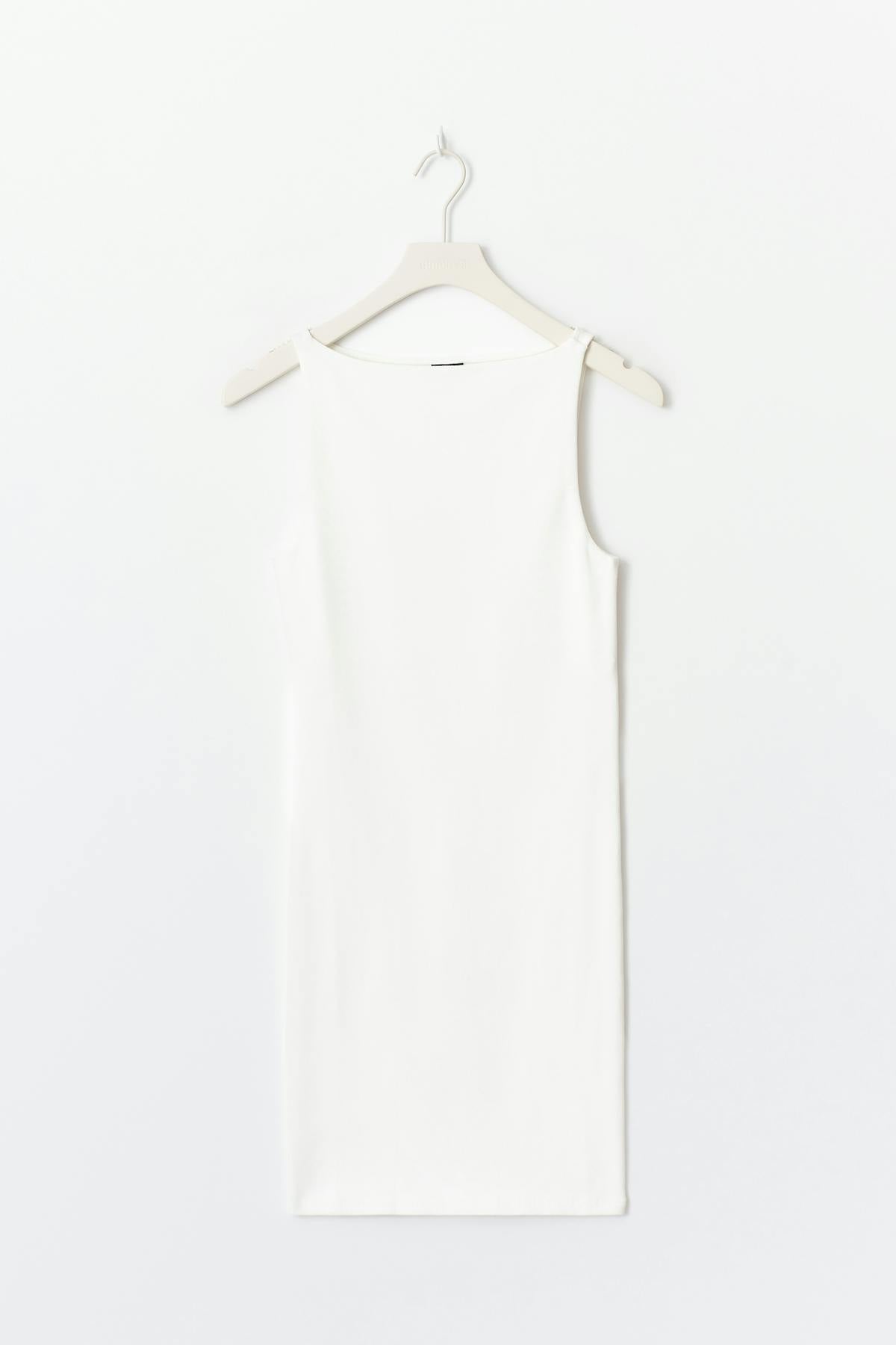 Boatneck mini dress - Blanc cassé