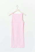 Boatneck mini dress - Pink lady