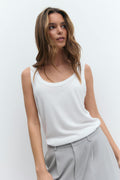 Rib loose tank - Noir