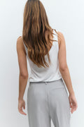 Rib loose tank - Blanc