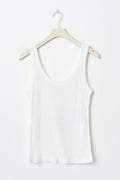 Rib loose tank - Blanc