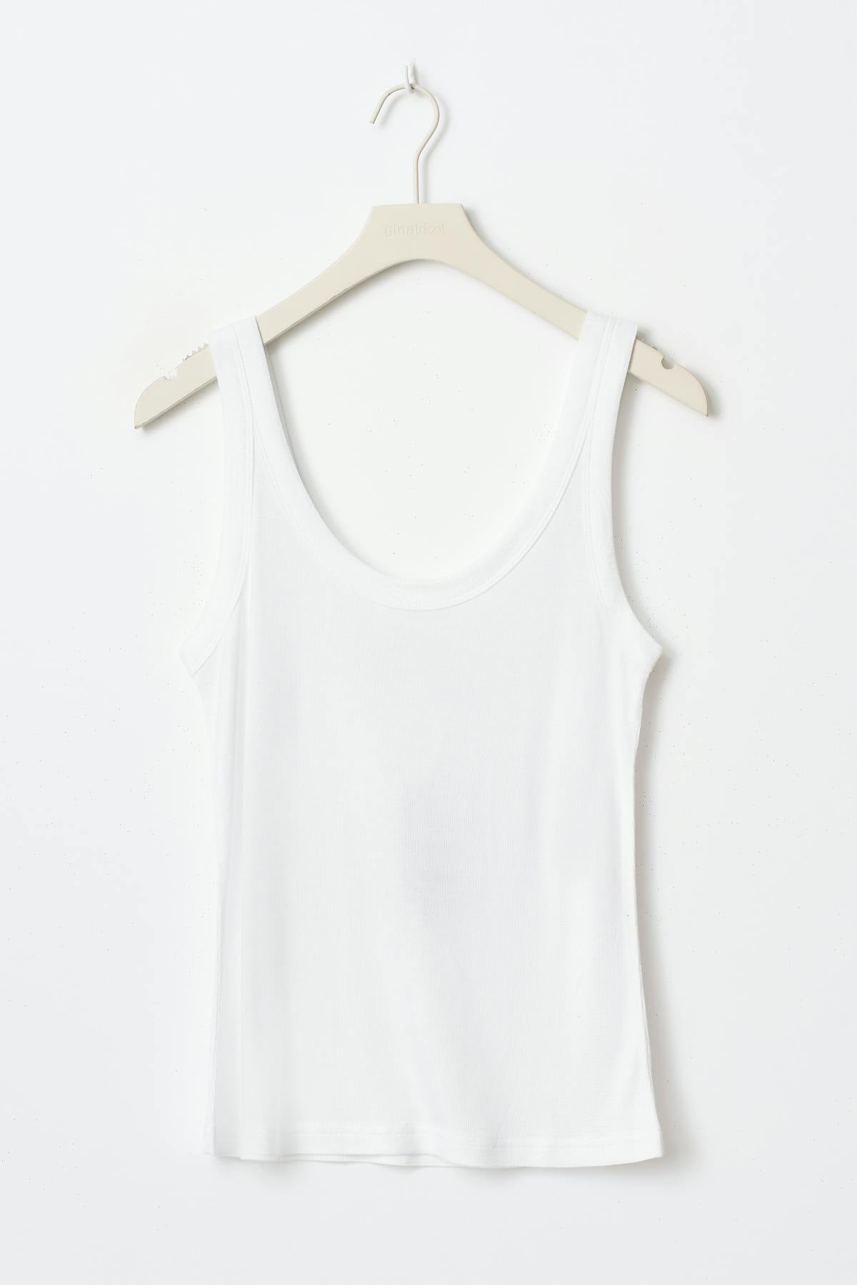 Rib loose tank - Blanc
