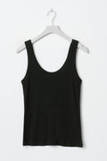Rib loose tank - Noir