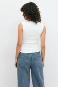 Tight rib top - Blanc cassé