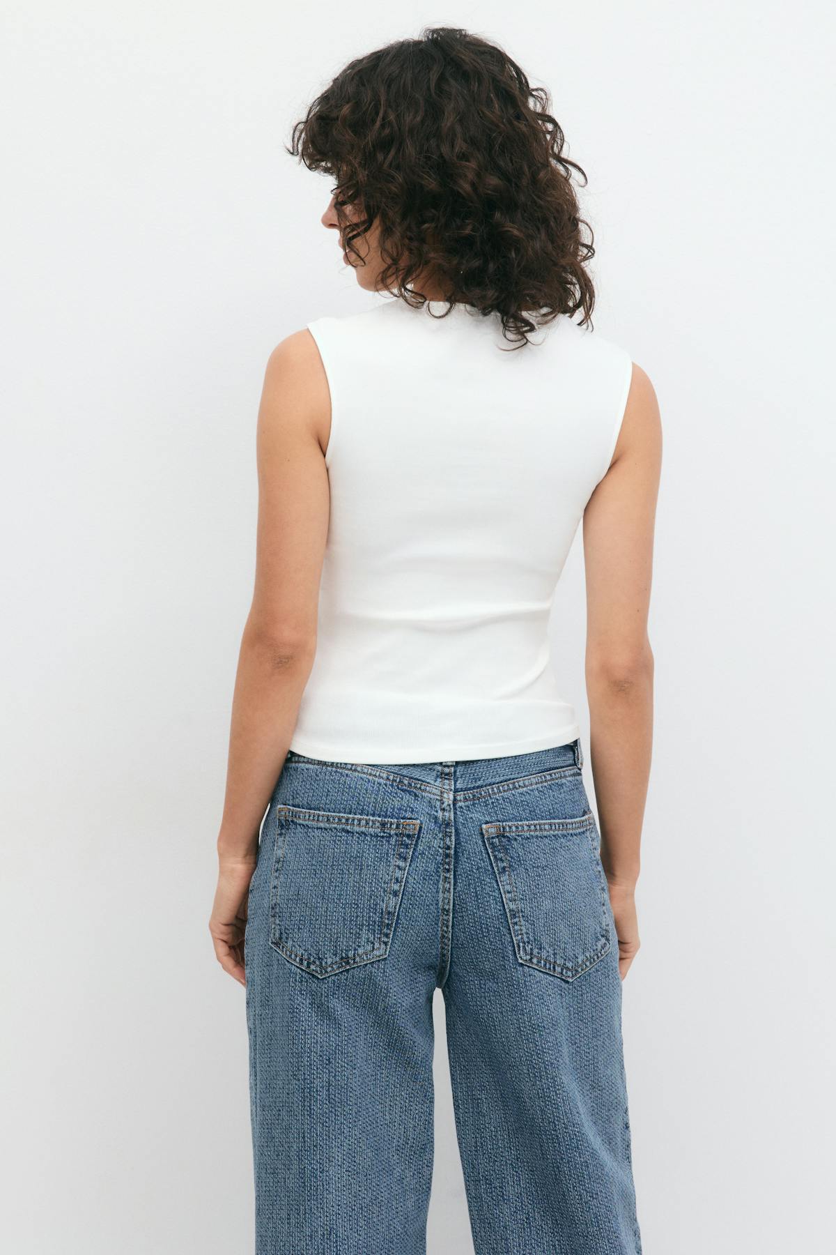 Tight rib top - Blanc cassé