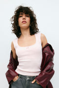 Tight rib top - Primrose pink