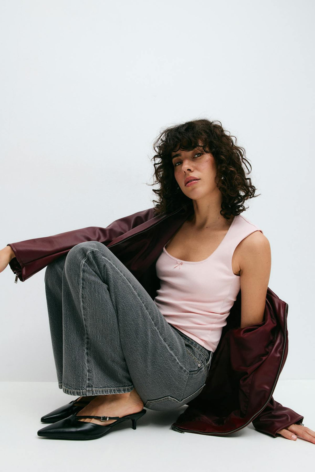 Tight rib top - Primrose pink