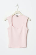 Tight rib top - Primrose pink