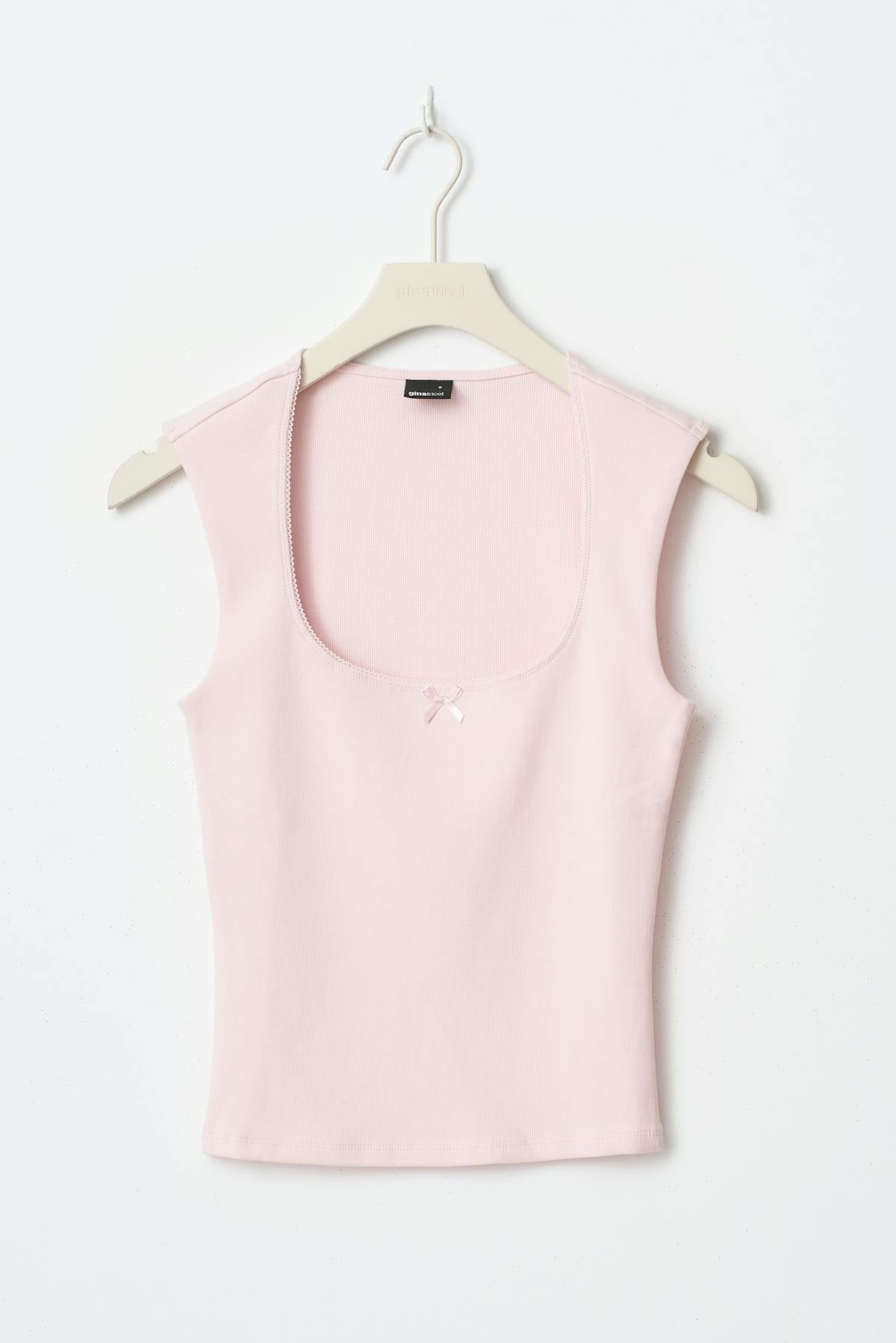 Tight rib top - Primrose pink