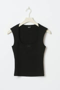 Tight rib top - Noir