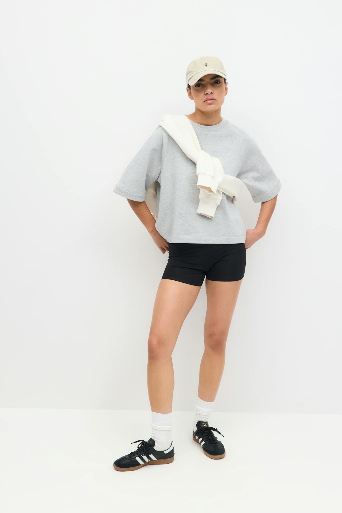 Terry tee - Grey melange