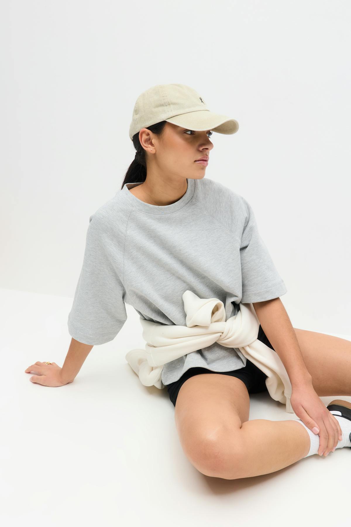 Terry tee - Grey melange