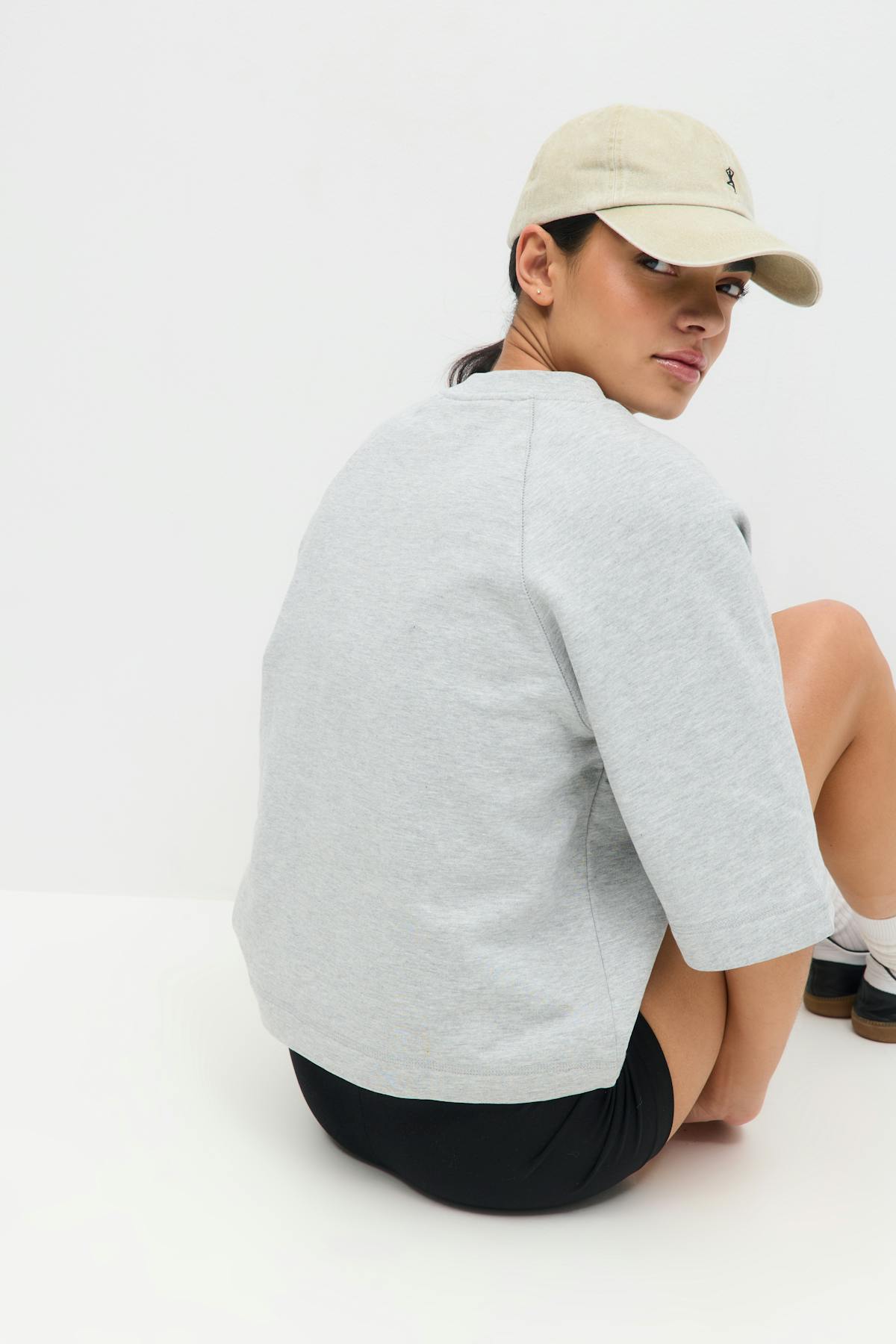 Terry tee - Grey melange