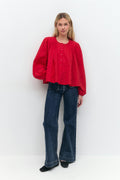 Anglaise blouse - High risk red