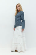 Broderie maxi skirt - Blanc