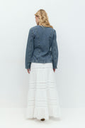 Broderie maxi skirt - Blanc