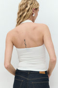 Soft touch halterneck top - Turtledove