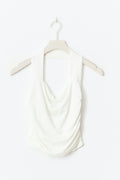 Soft touch halterneck top - Turtledove