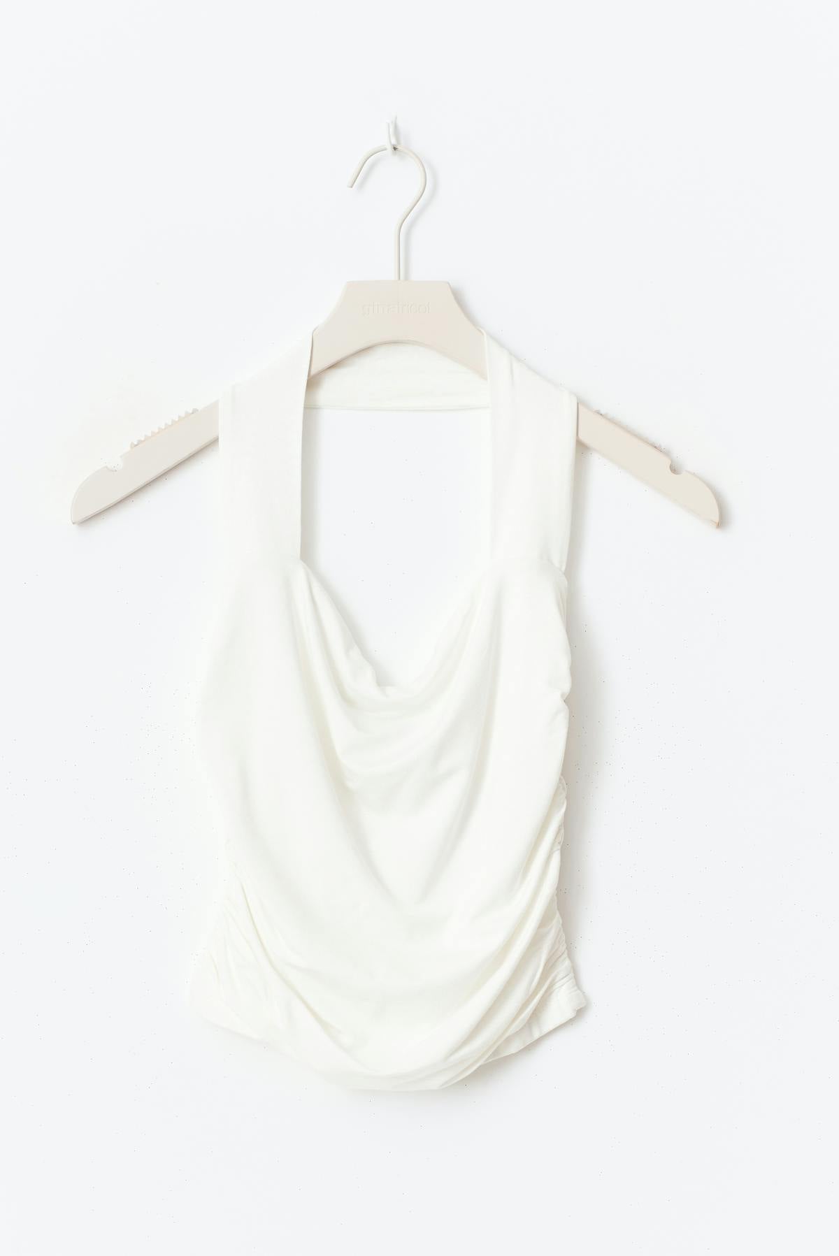 Soft touch halterneck top - Turtledove