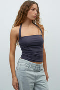 Soft touch halterneck top - Tofu