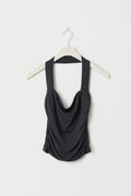 Soft touch halterneck top - Tofu