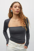 Soft touch square top - Stone