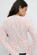 Lace wrap top - Pale lilac
