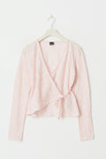 Lace wrap top - Pale lilac