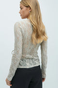 Lace wrap top - Gris