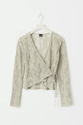 Lace wrap top - Gris