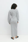 Knitted skirt - Grey melange