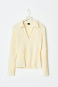 Textured collar top - Afterglow
