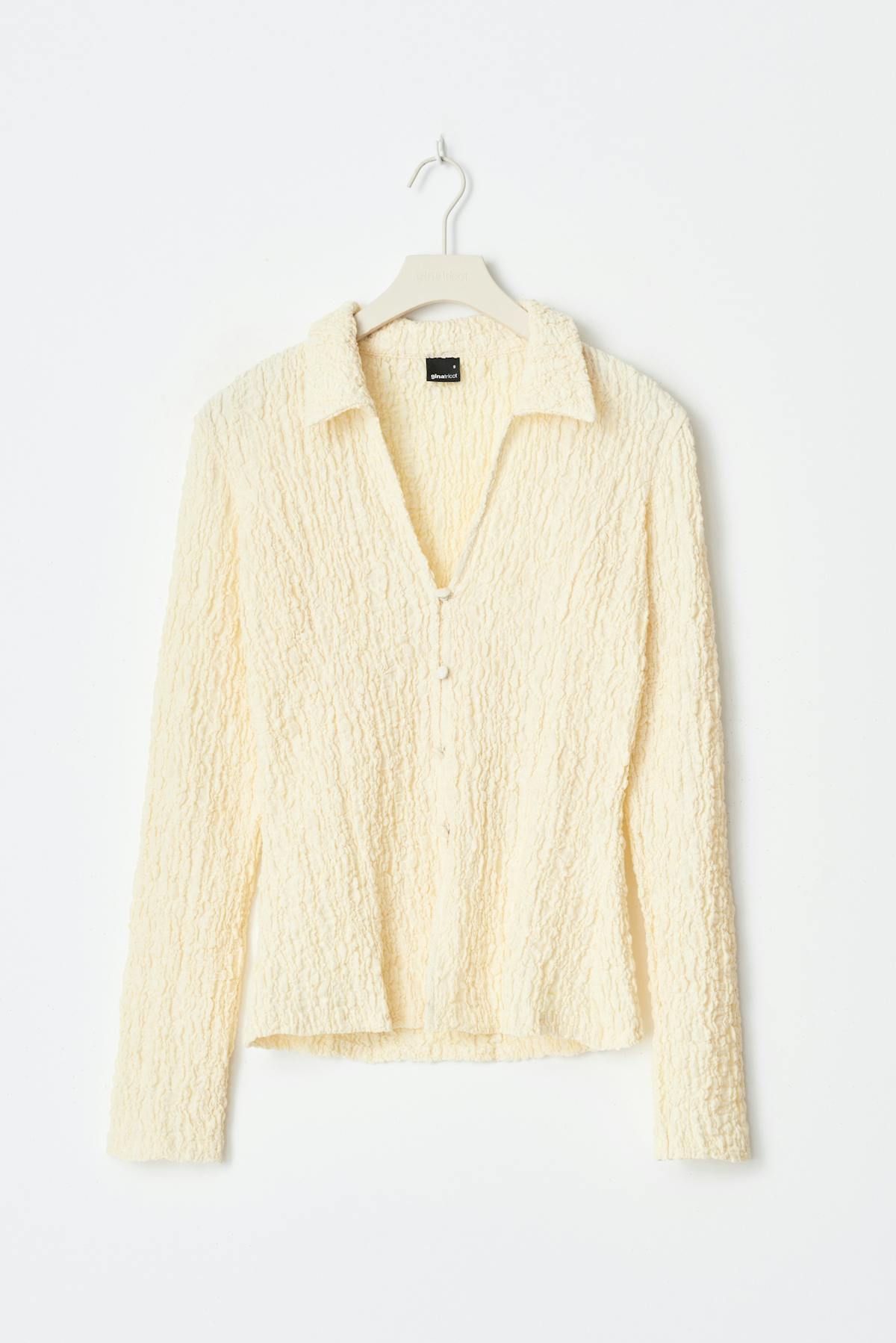 Textured collar top - Afterglow