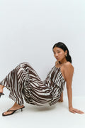 Wide chiffon trousers - Zebra