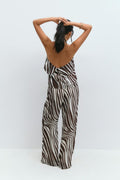 Wide chiffon trousers - Zebra