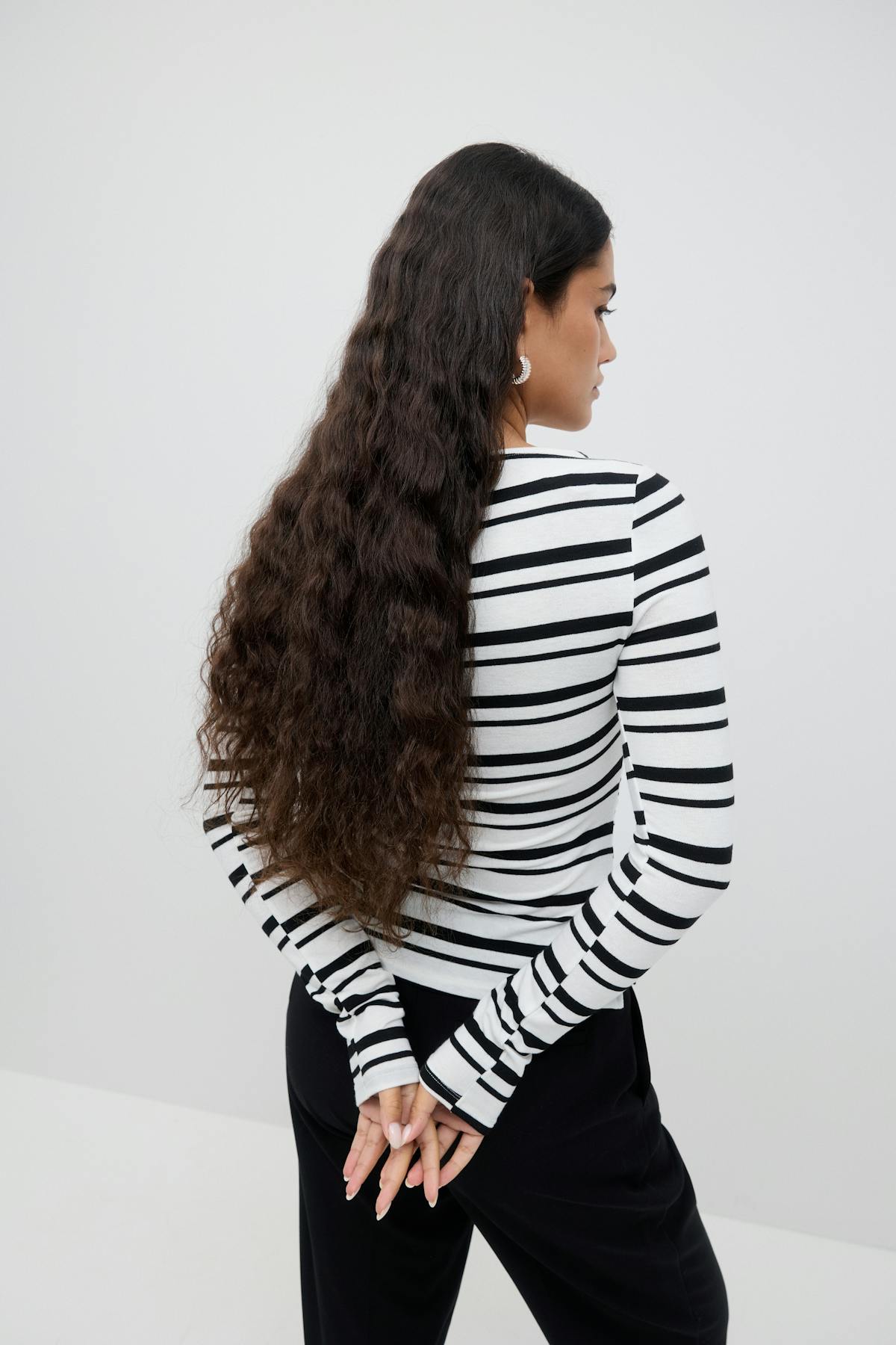 Boatneck ruched top - Grey melange