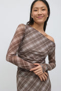 Ruched mesh top - Check