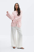 Chunky knitted cable cardigan - Almond milk