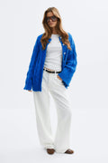Chunky knitted cable cardigan - Ballet slipper