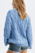 Chunky knitted cable cardigan - Vanilla yellow